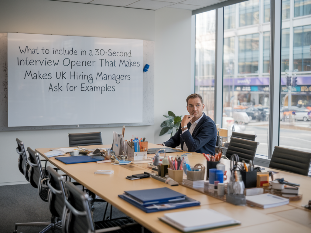 What to include in a 30‑second interview opener that makes uk hiring managers ask for examples