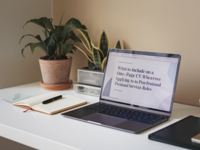 What to include on a one‑page cv when applying to professional services roles