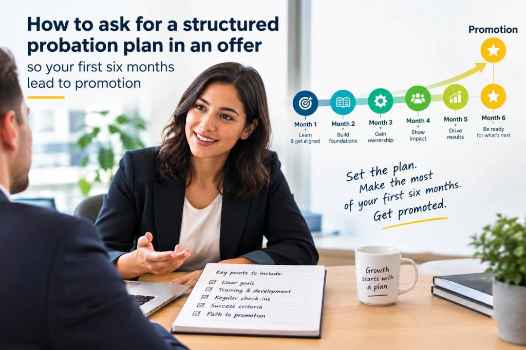 How to ask for a structured probation plan in an offer so your first six months lead to promotion