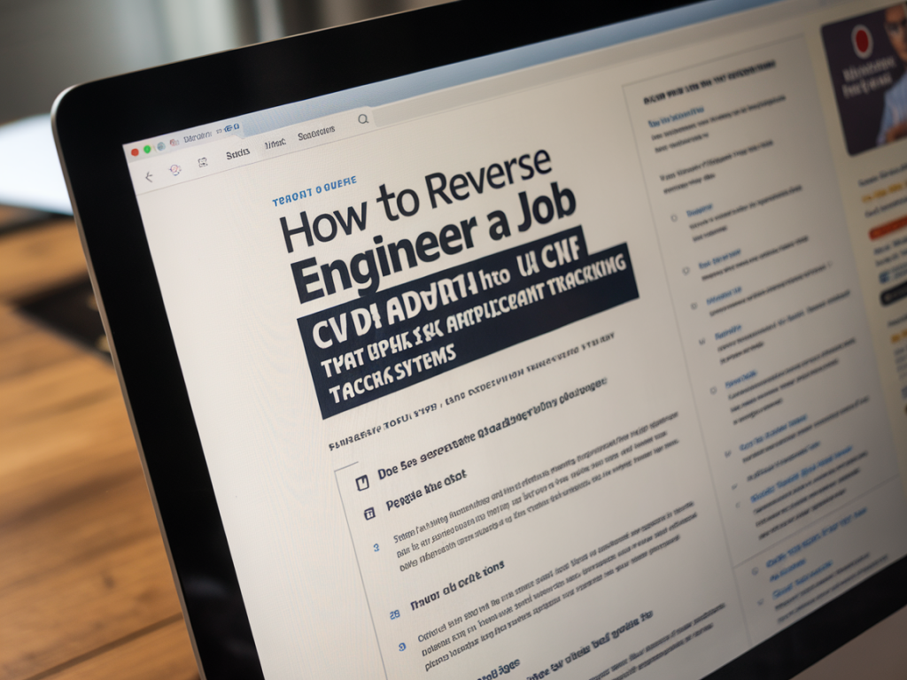 How to reverse-engineer a job advert into a cv that gets past uk applicant tracking systems