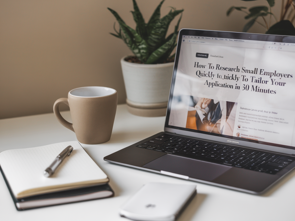 How to research small employers quickly to tailor your application in 30 minutes
