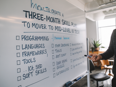 How to create a three‑month skill plan to move from junior to mid-level in tech