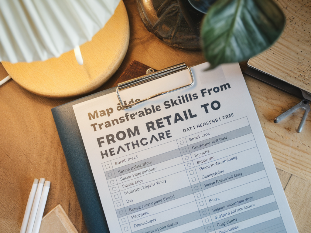 Map hidden transferable skills from retail to healthcare using a role-by-role evidence checklist