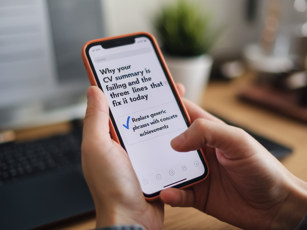 Why your cv summary is failing and the three lines that fix it today