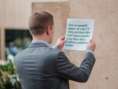 How to quantify impact on your cv when previous roles lacked metrics using three evidence-gathering scripts